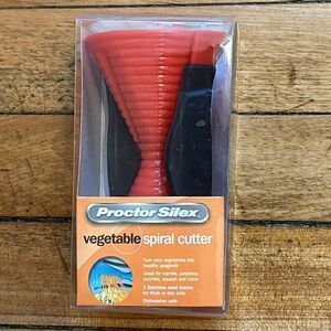 NIB Proctor Silex Handheld Vegetable Spiral Cutter Red